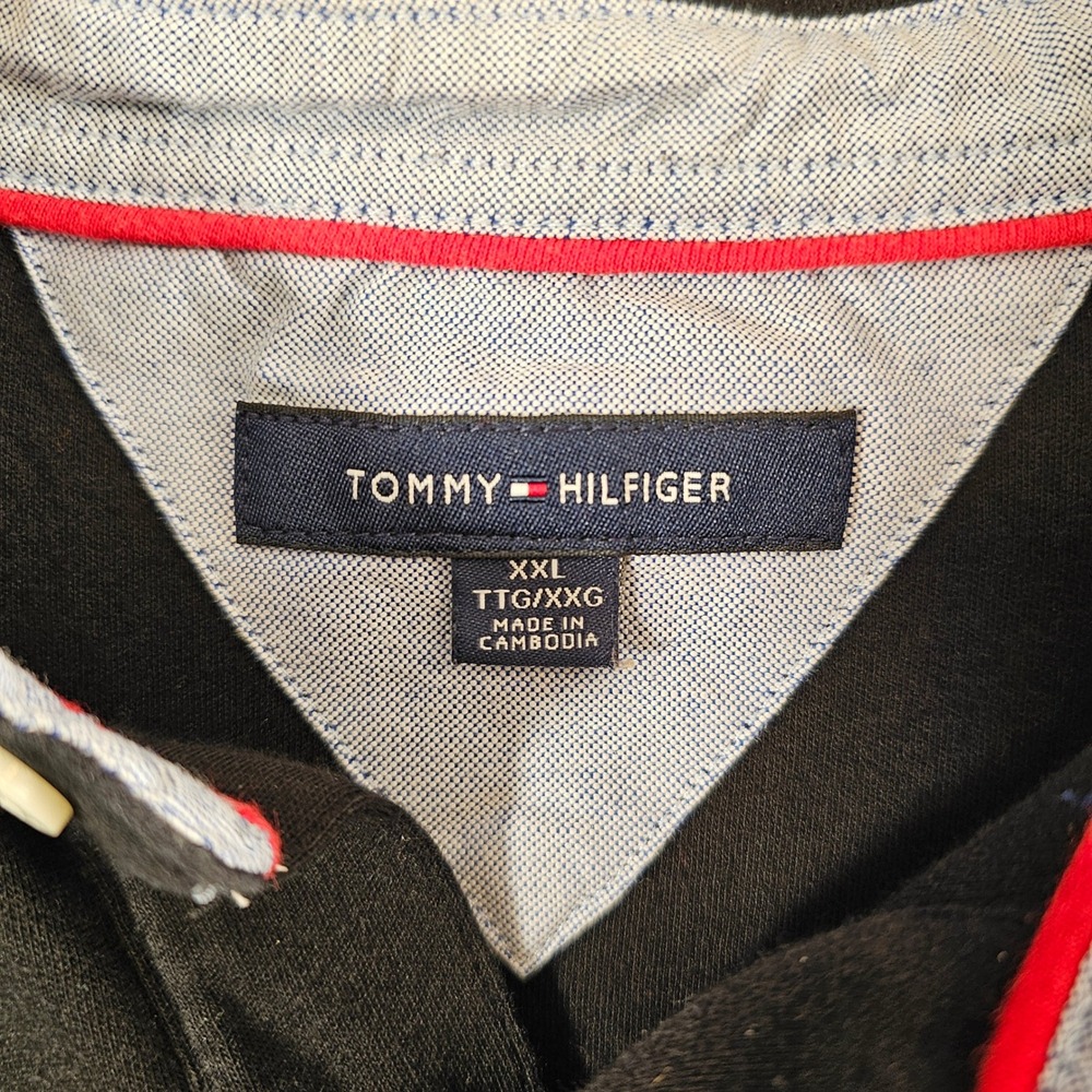 Tommy Hilfiger Polo Shirt Mens XXL Black‎ Short Sleeve Big Tall Collared Golf - Picture 5 of 7